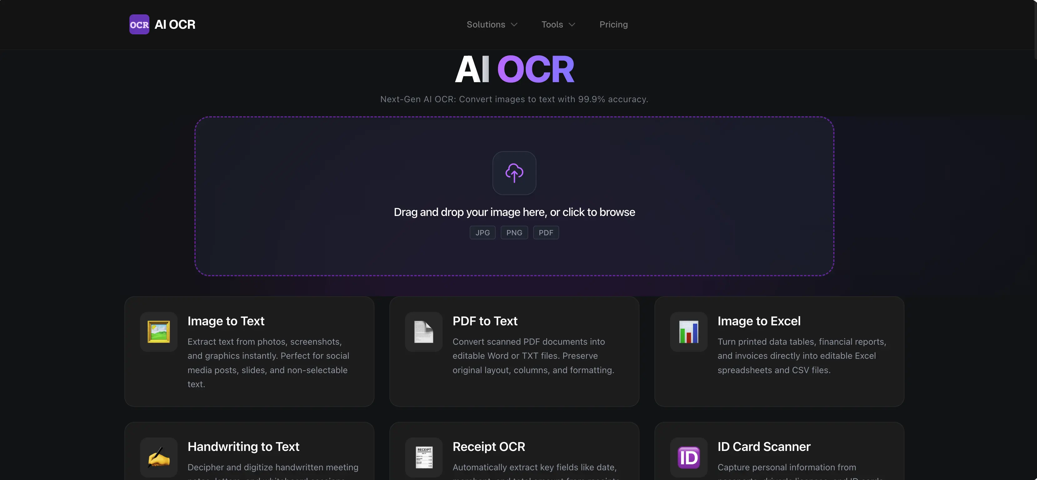 Free AI OCR Tool - Screenshot 1