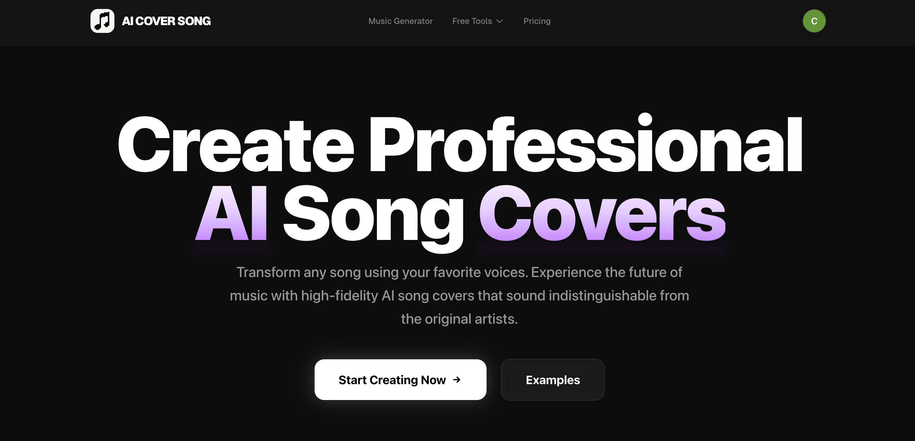 AI Song Cover Generator - Screenshot 1