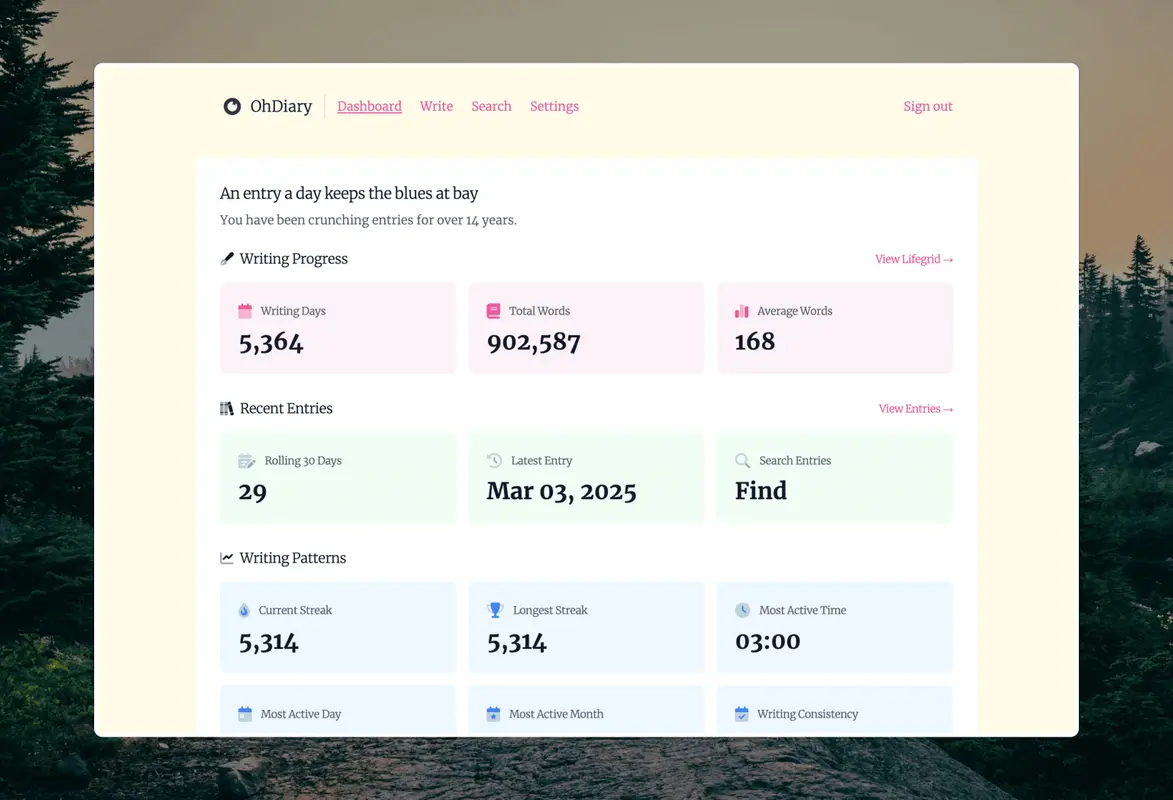 OhDiary - Screenshot 1