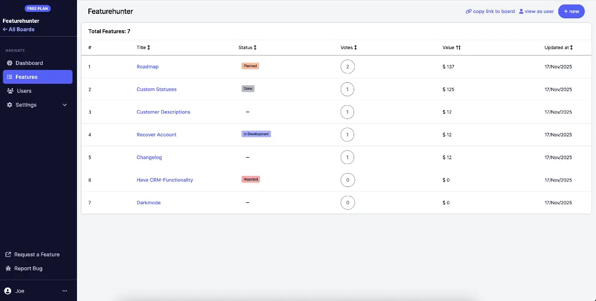 FeatureHunter - Screenshot 2