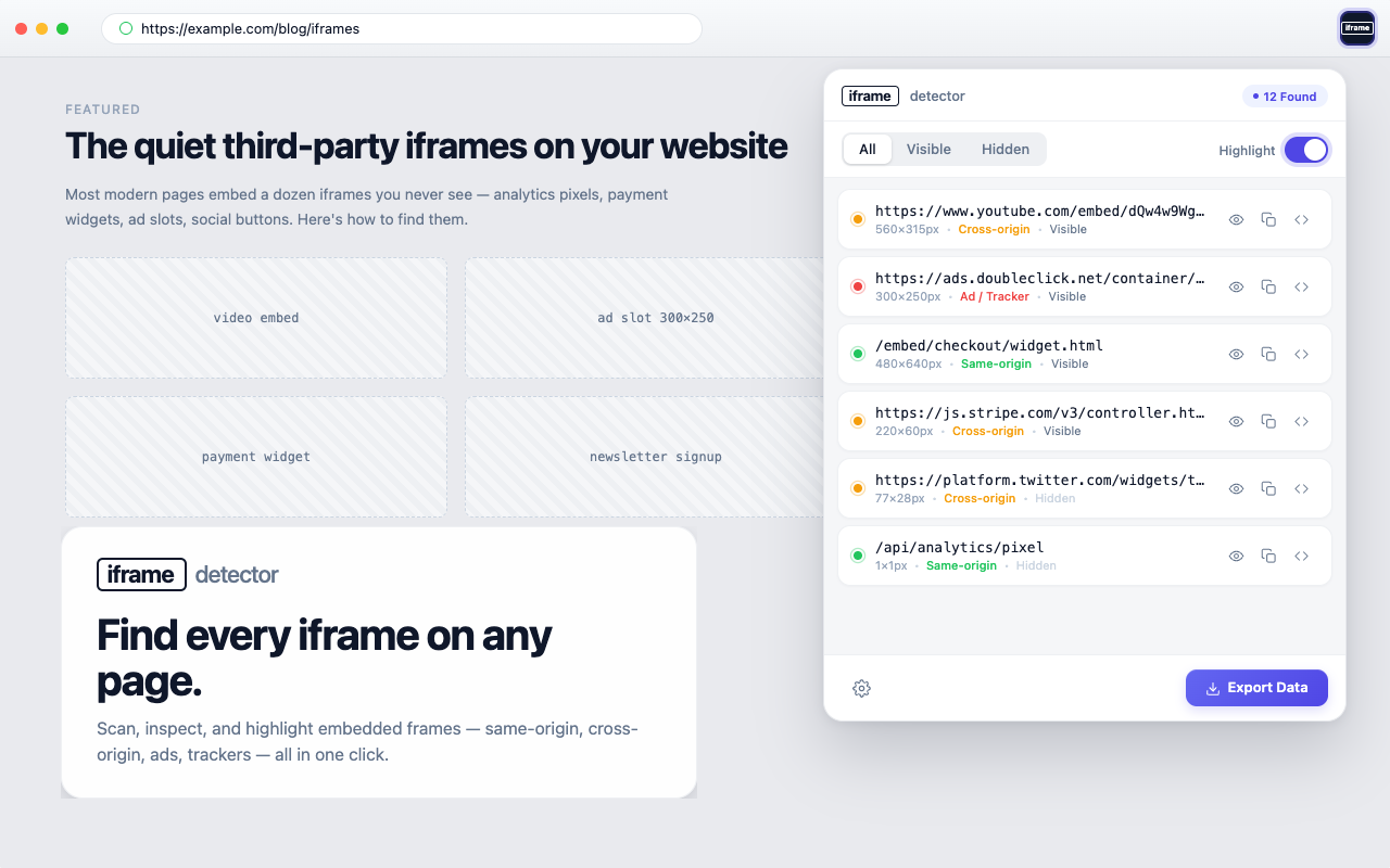 Iframe Detector - Screenshot 4