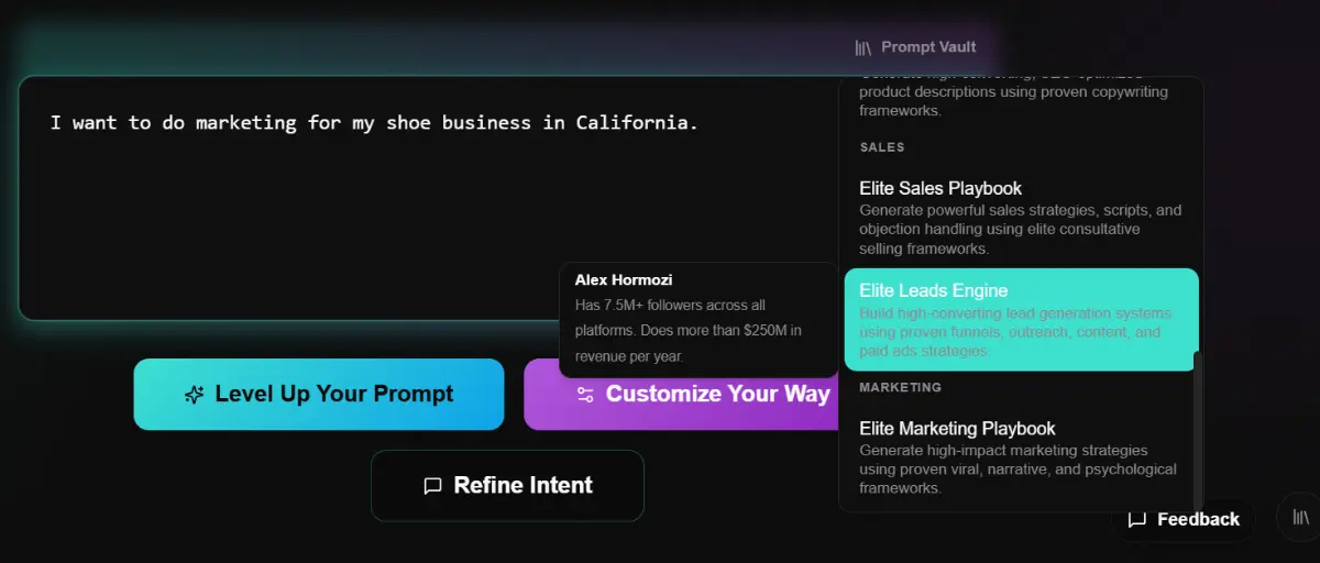 Level Up My Prompt - Screenshot 3