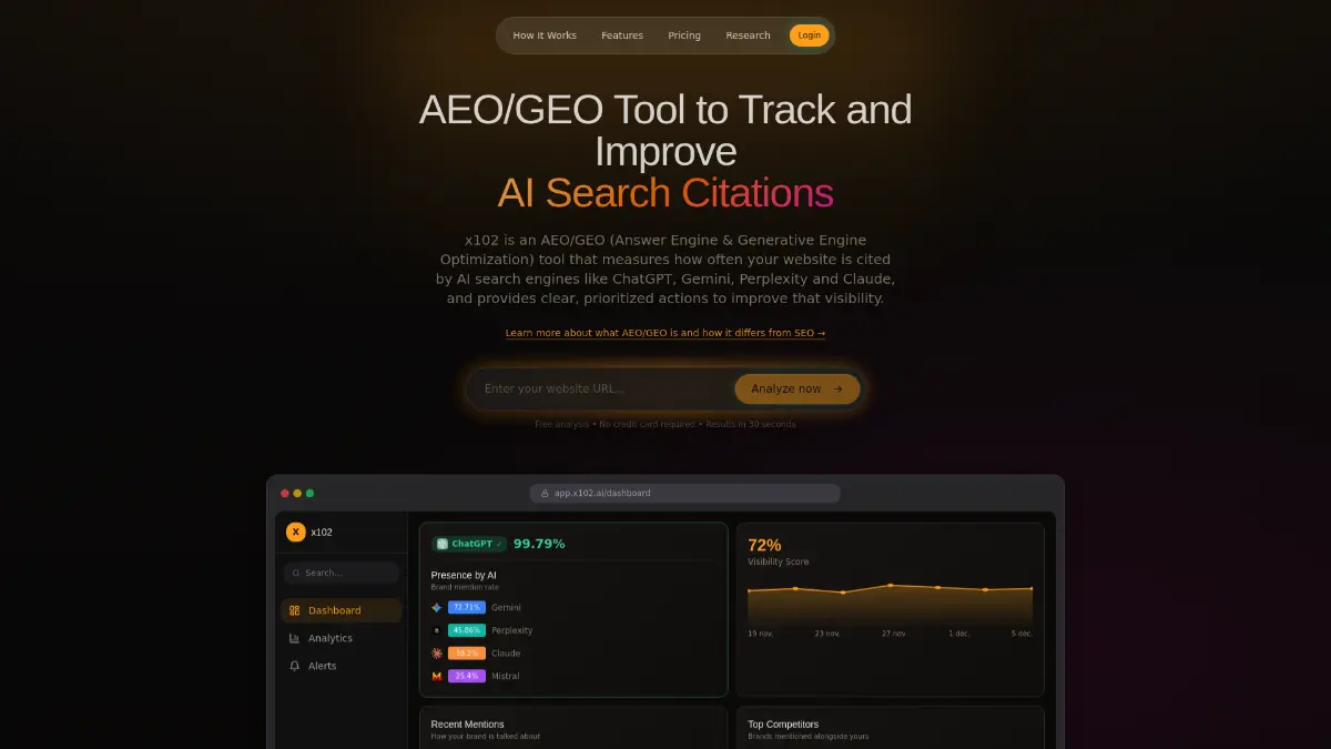 AEO Tool – Track & Improve AI Search Citation - Screenshot 1
