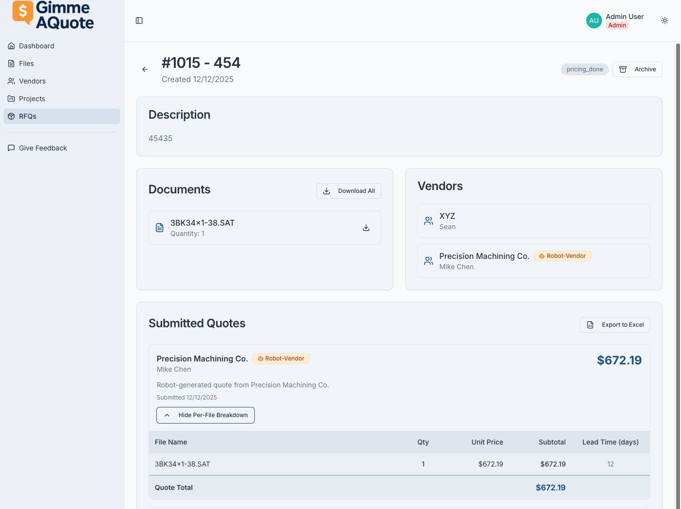 Gimme-A-Quote - Screenshot 1