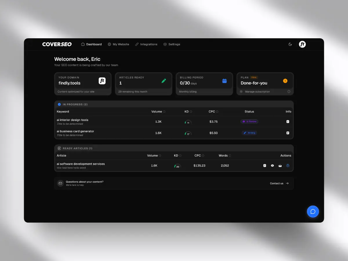 CoverSEO - Screenshot 2