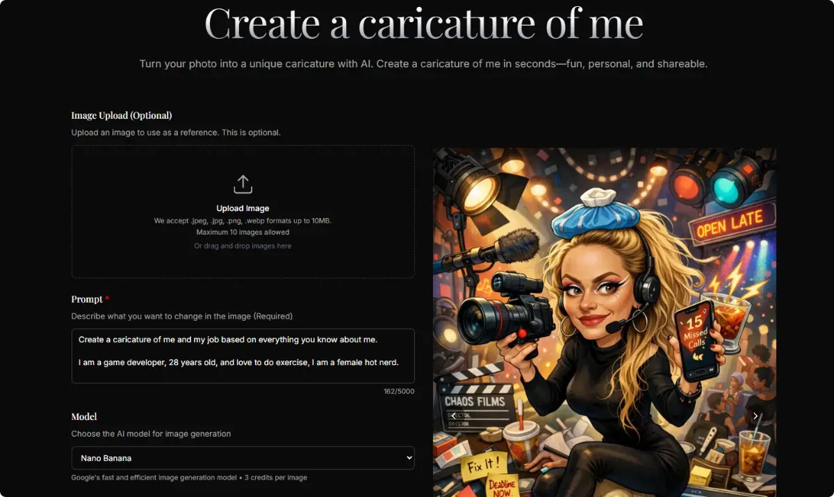 Create a Caricature of Me - Screenshot 1