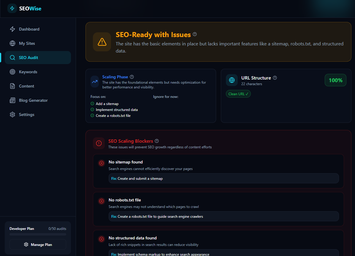 SEOWise - Screenshot 1