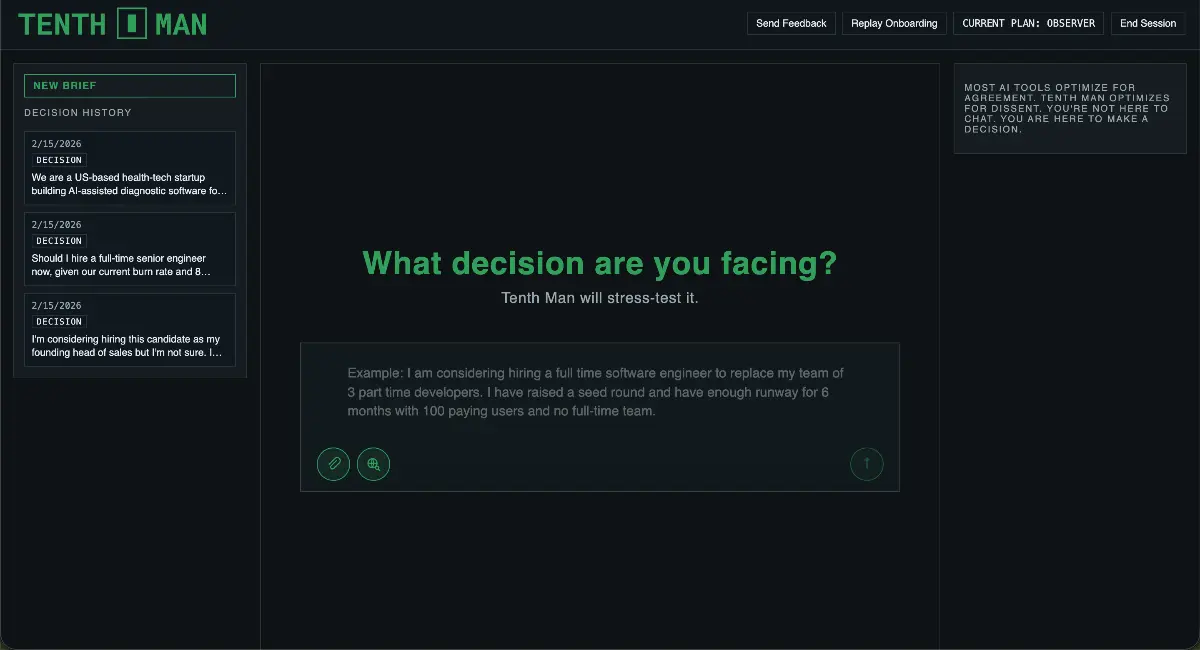 Tenth Man - Screenshot 1