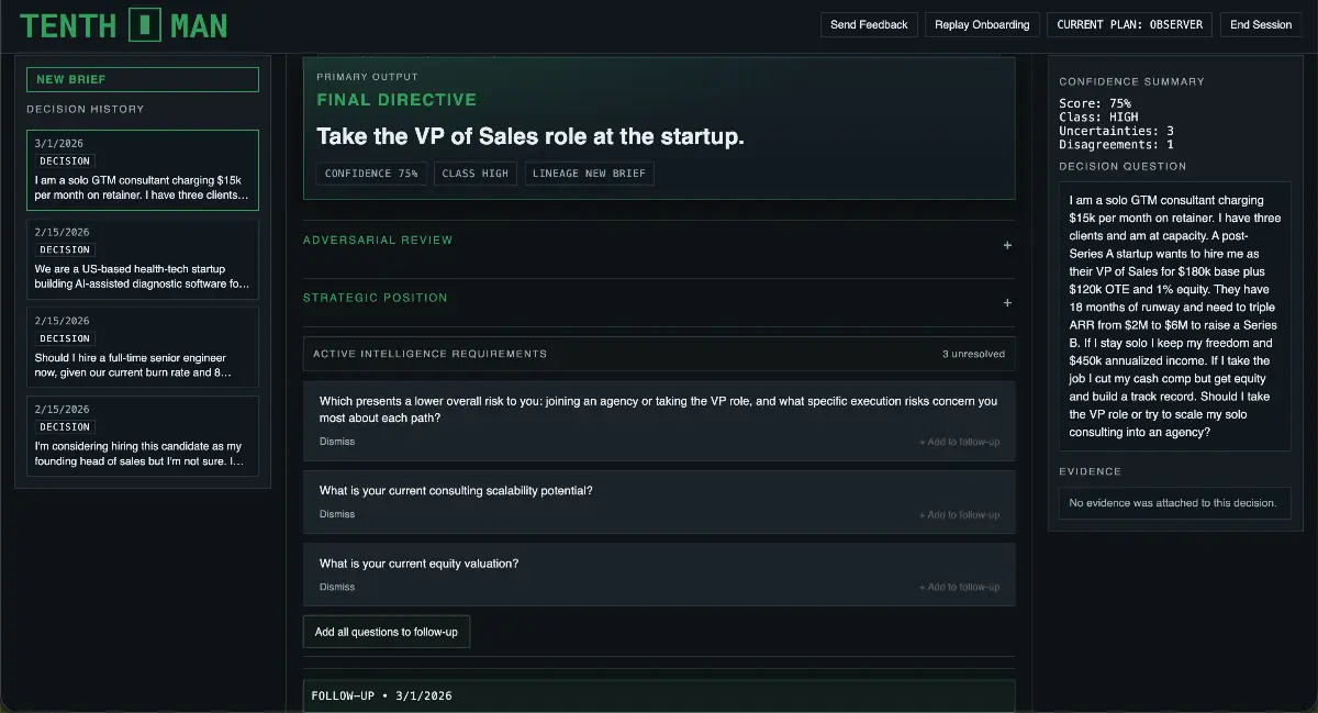 Tenth Man - Screenshot 3