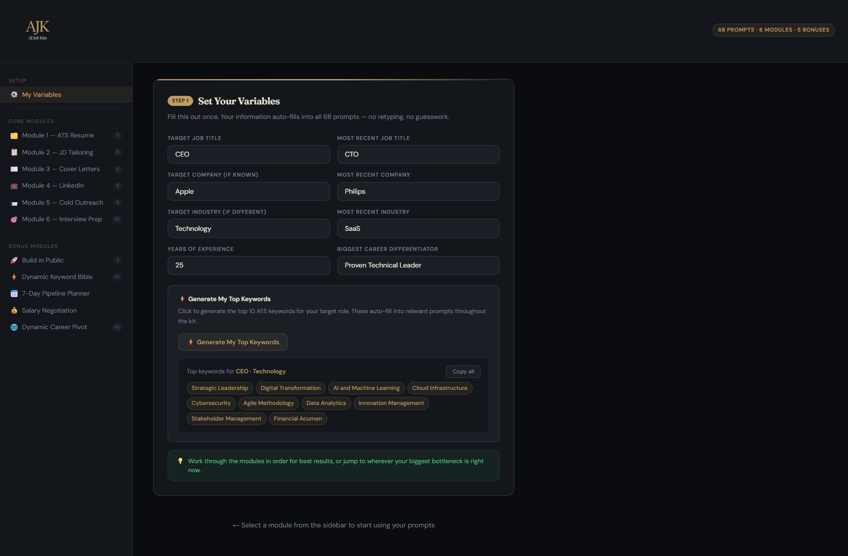 AI Job Search Kit - Screenshot 2