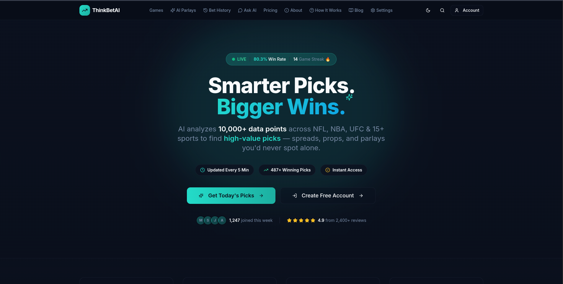 ThinkBetAI - Screenshot 1