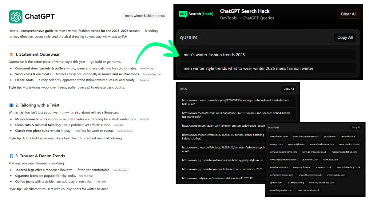 ChatGPT Search Hack - Screenshot 1