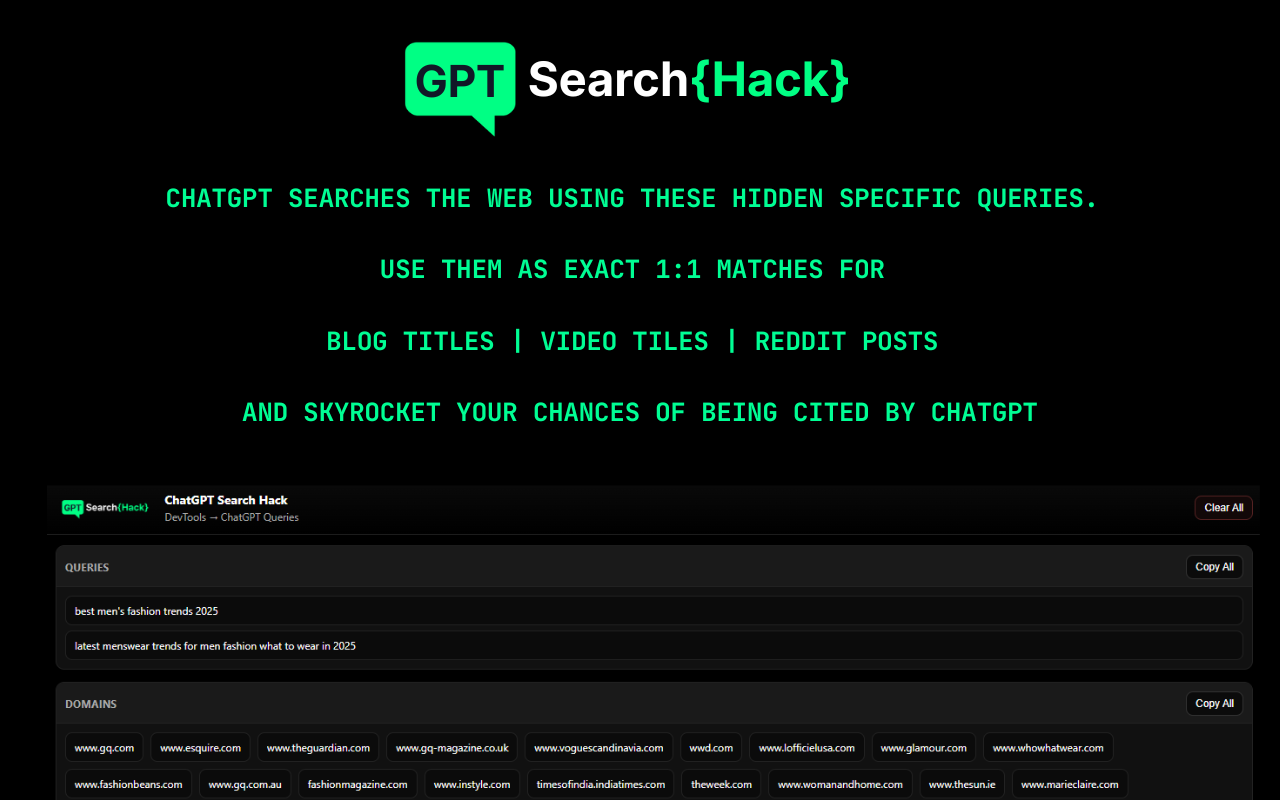ChatGPT Search Hack - Screenshot 2
