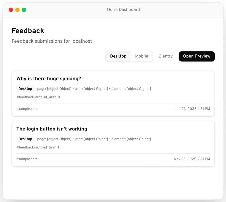 Qurio - Screenshot 2