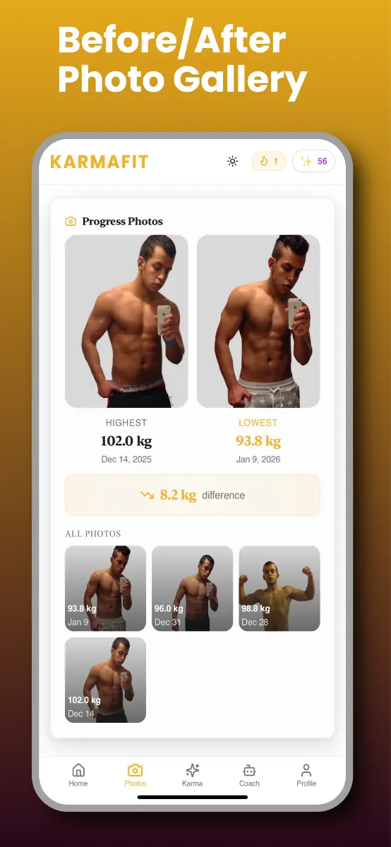 Karmafit: Weight & BMI Tracker - Screenshot 3