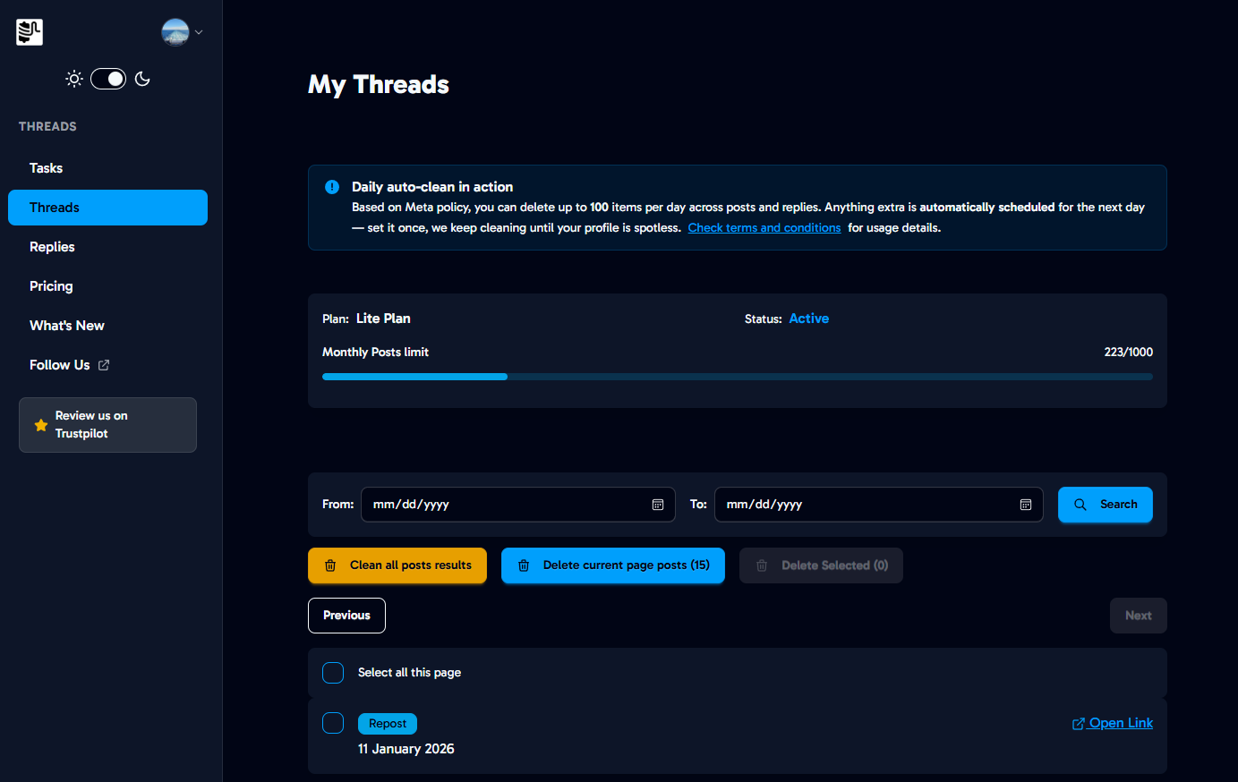 ThreadsDelete - Screenshot 3