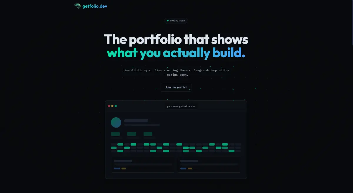 getfolio.dev - Screenshot 3