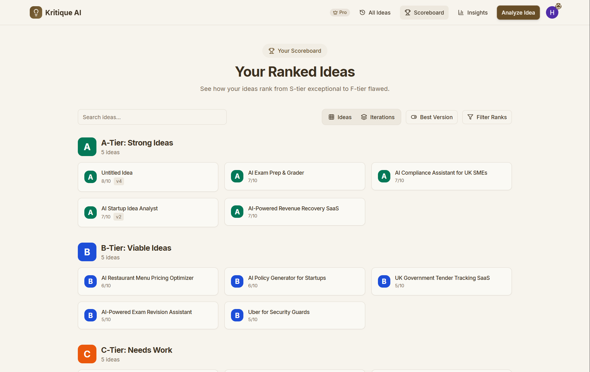 Kritique AI - Screenshot 3