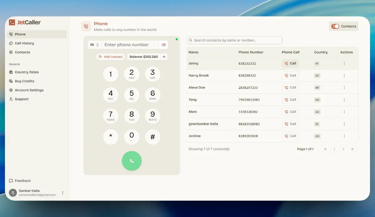 Jetcaller - Screenshot 2