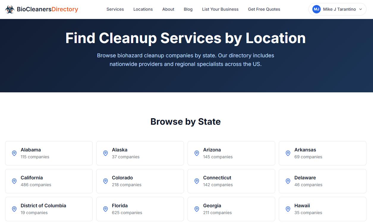 BioCleaners Directory - Screenshot 2