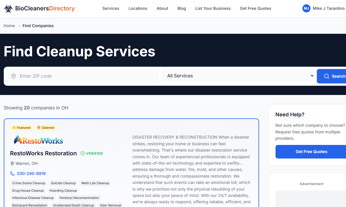 BioCleaners Directory - Screenshot 3