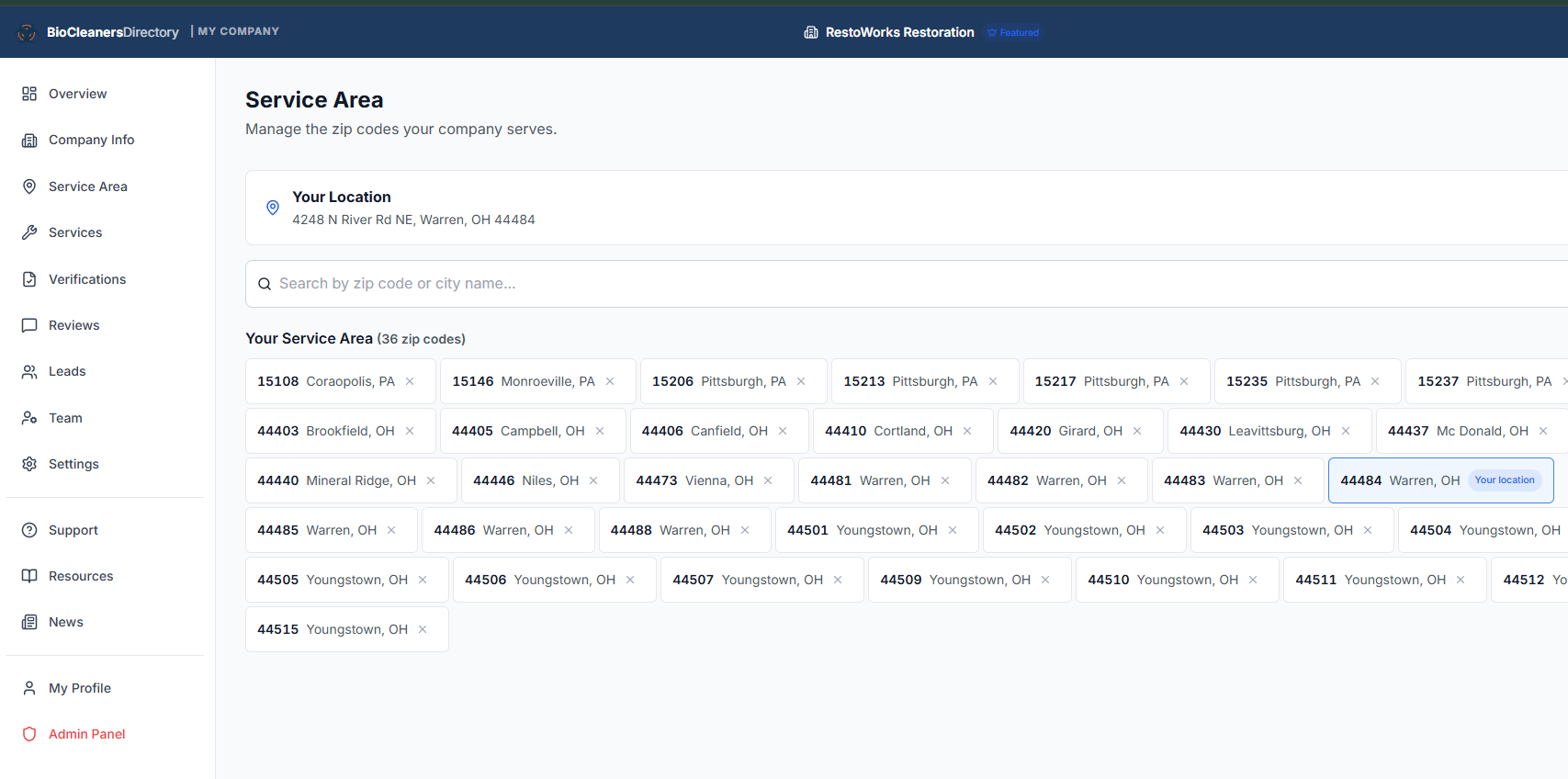 BioCleaners Directory - Screenshot 4