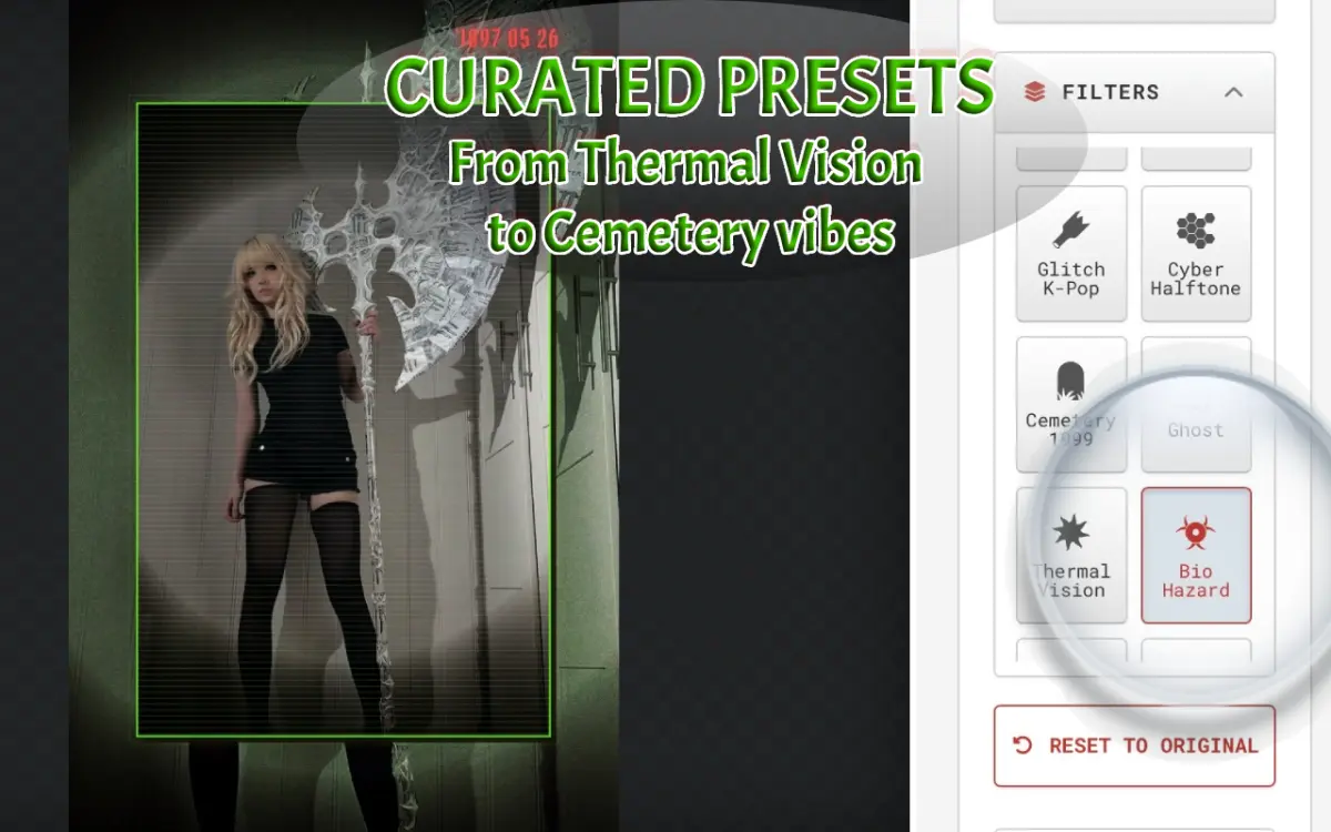 RawVamp: The Dark Aesthetic Photo Editor - Screenshot 2
