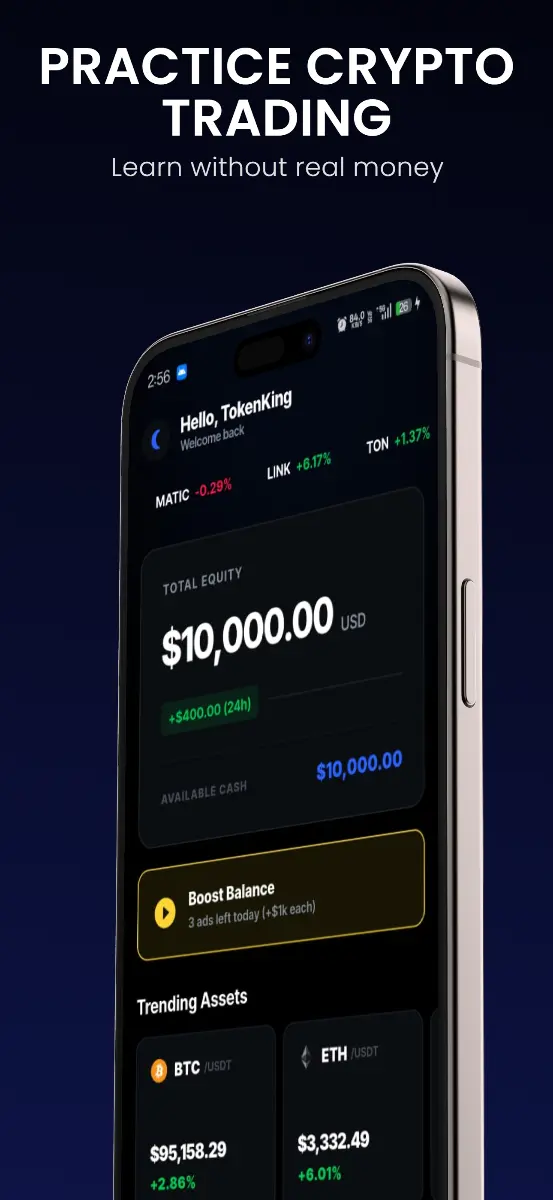 Cyrex crypto paper trading app  - Screenshot 1