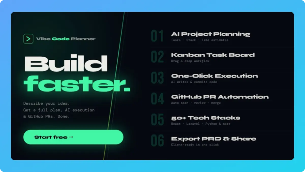 Vibe Code Planner - Screenshot 3