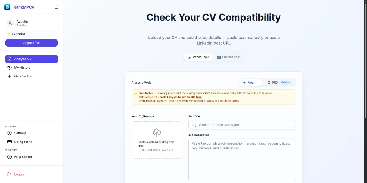 RankMyCv - Screenshot 2