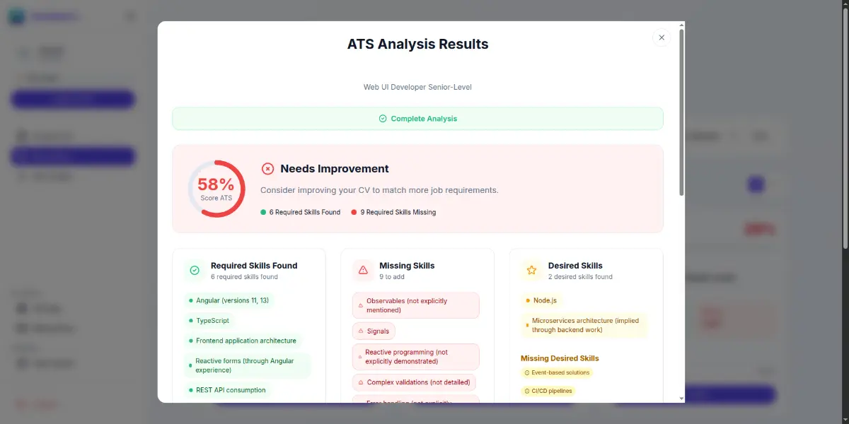 RankMyCv - Screenshot 3