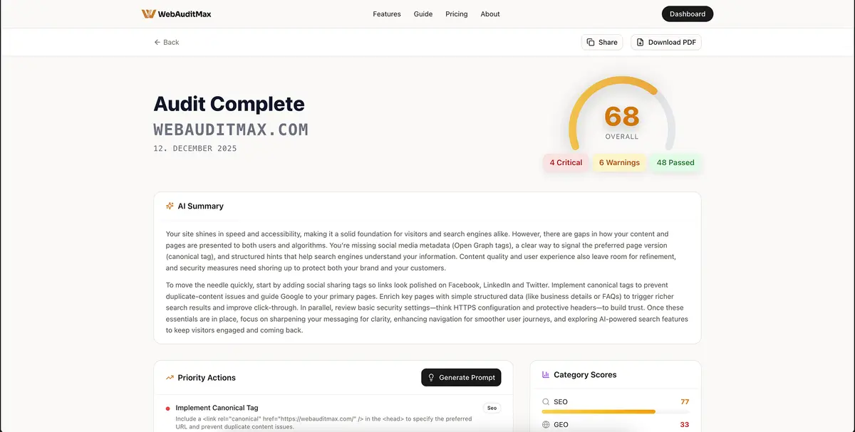 WebAuditMax - Screenshot 1