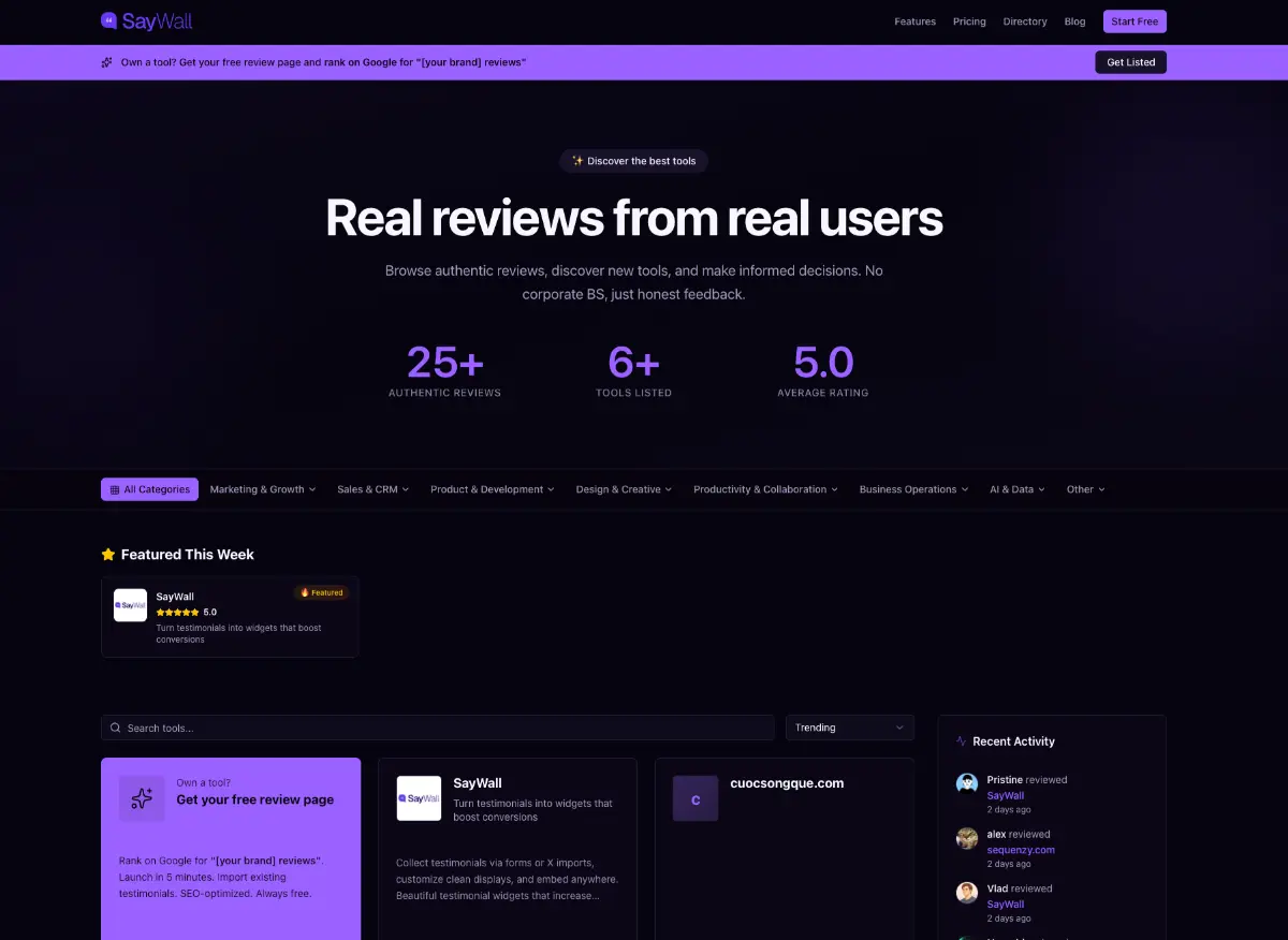 SayWall - Screenshot 1