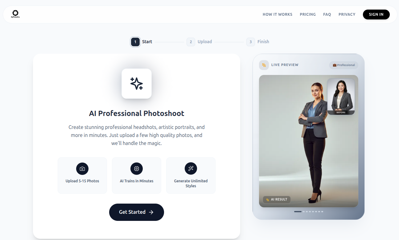 MyPhotoAI - Screenshot 2