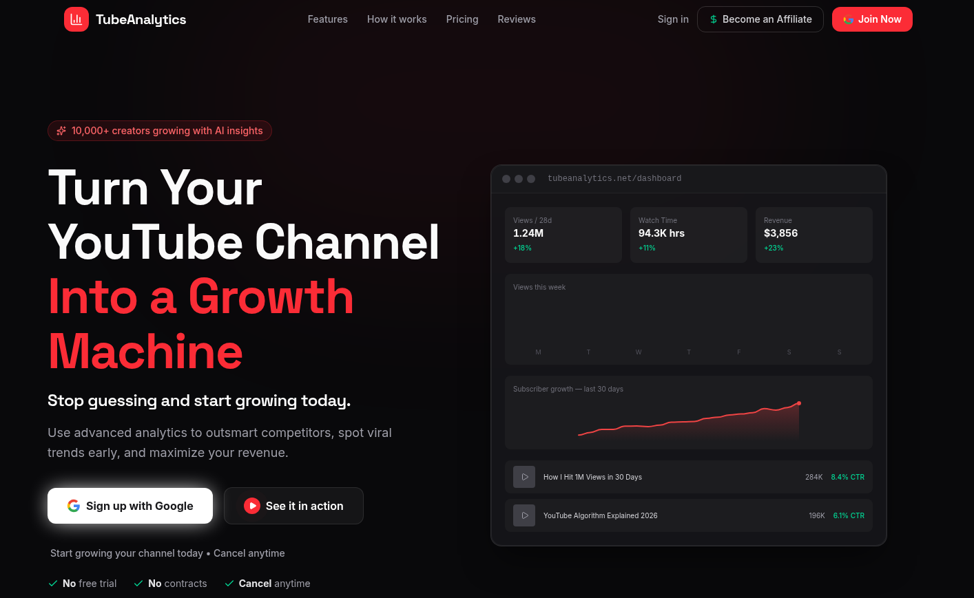 TubeAnalytics - Screenshot 1