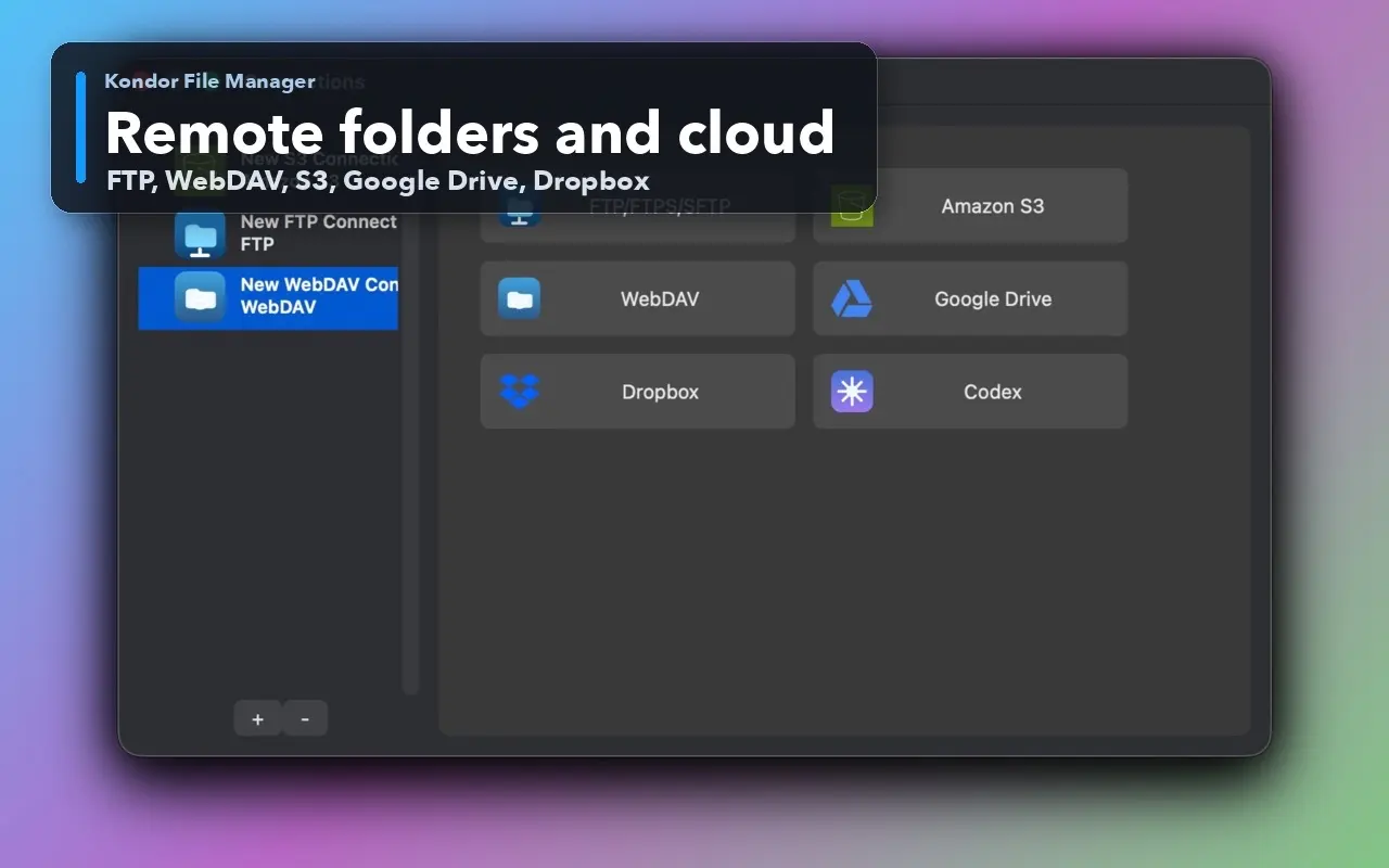 Kondor File Manager — Native Mac file manager and... | FoundrList