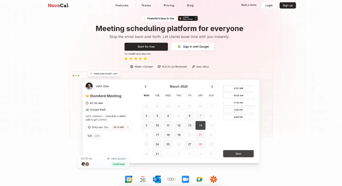 Novacal - Screenshot 1