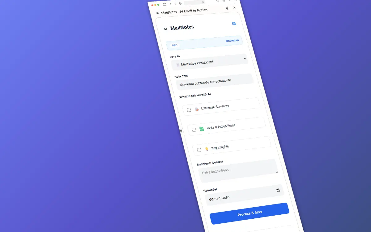 MailNotes - Screenshot 2