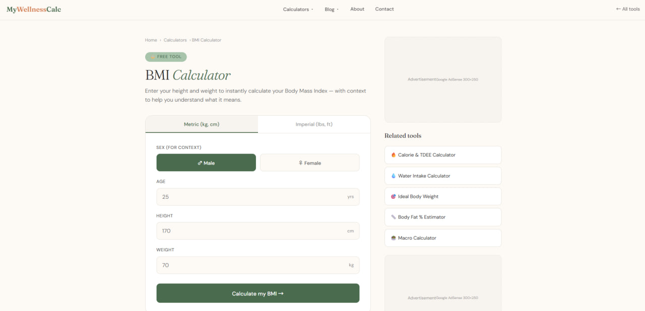 My Wellness Calc - Screenshot 3
