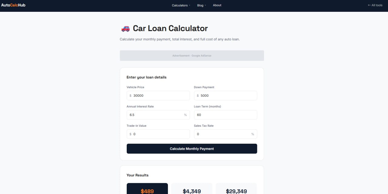 AutoCalcHub - Screenshot 2