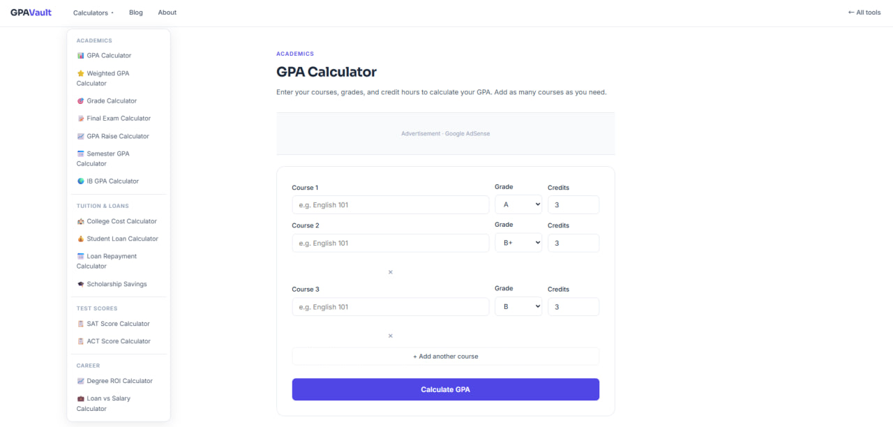GPA Vault - Screenshot 2