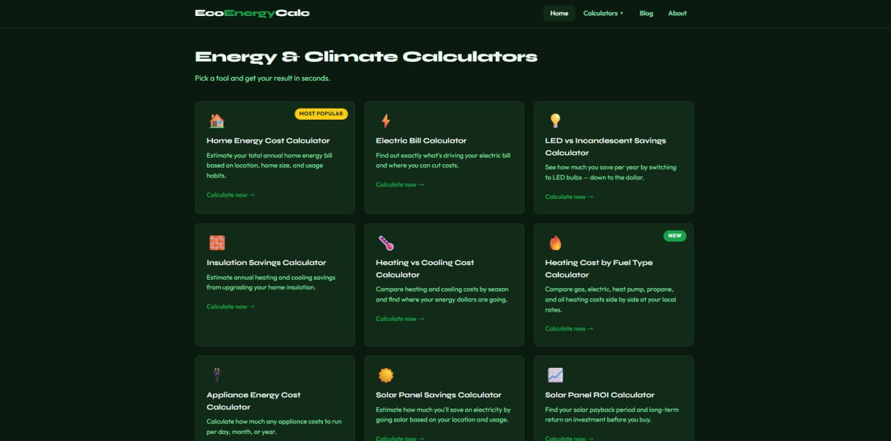 EcoEnergyCalc - Screenshot 2