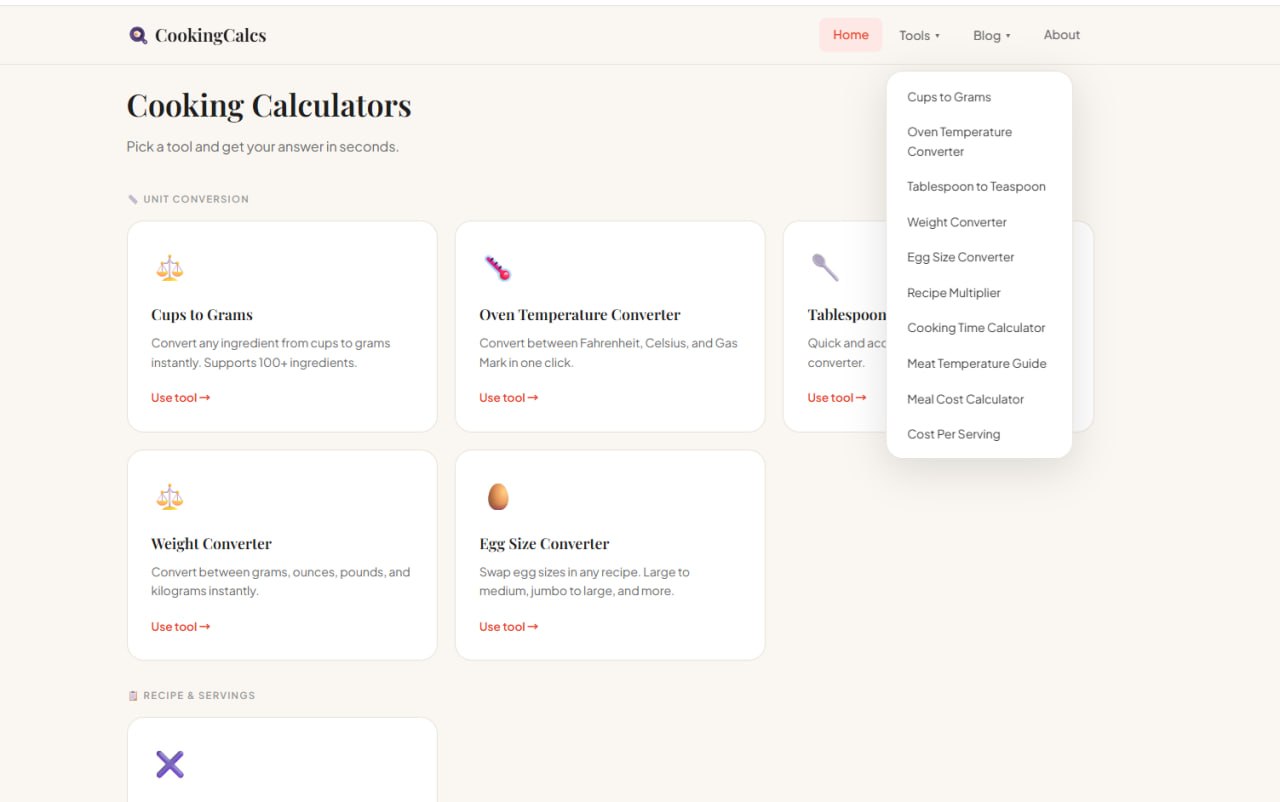 CookingCalcs - Screenshot 2