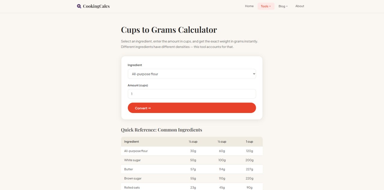 CookingCalcs - Screenshot 3