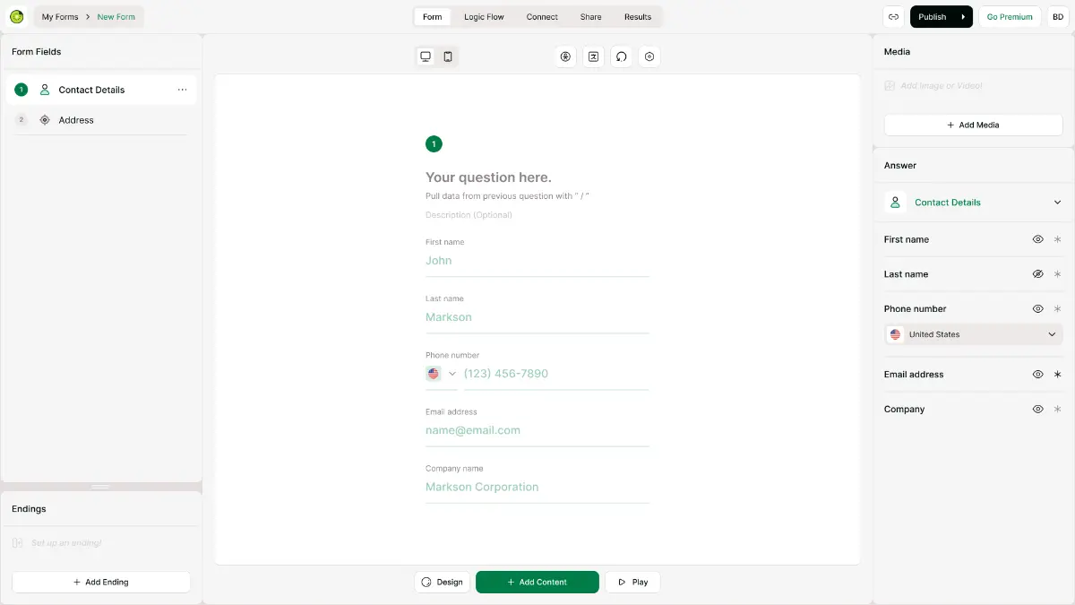 kiwiform - Screenshot 2