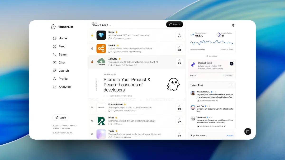 FoundrList - Screenshot 1