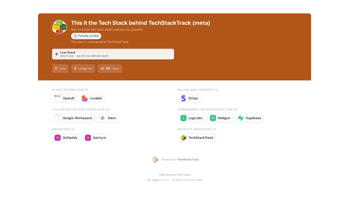 TechStackTrack - Screenshot 2