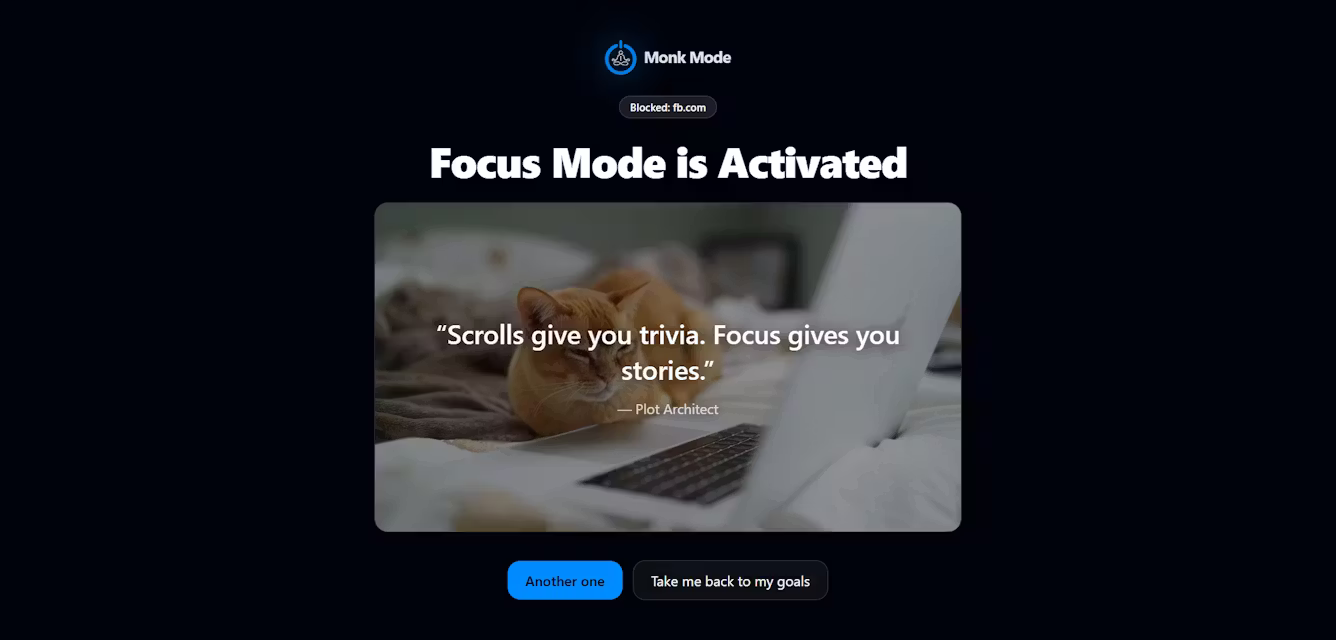 Monk Mode - Screenshot 2