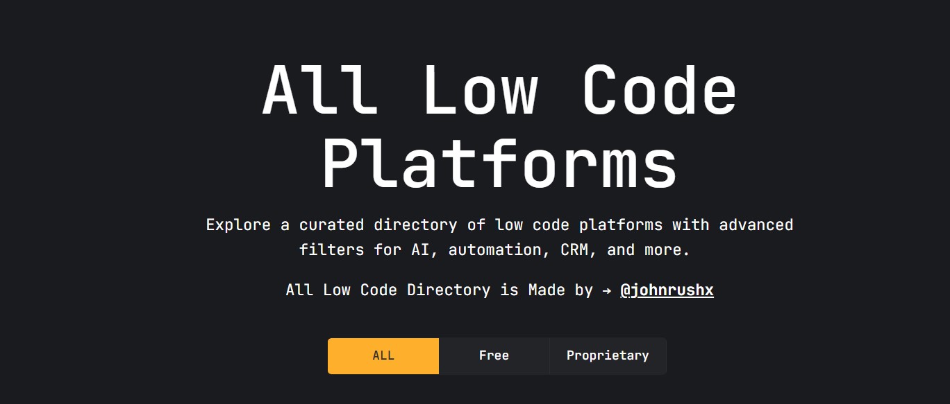 Low Code Platforms - Screenshot 1