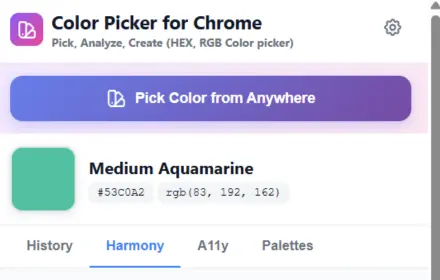 Color Picker for Chrome - Screenshot 3